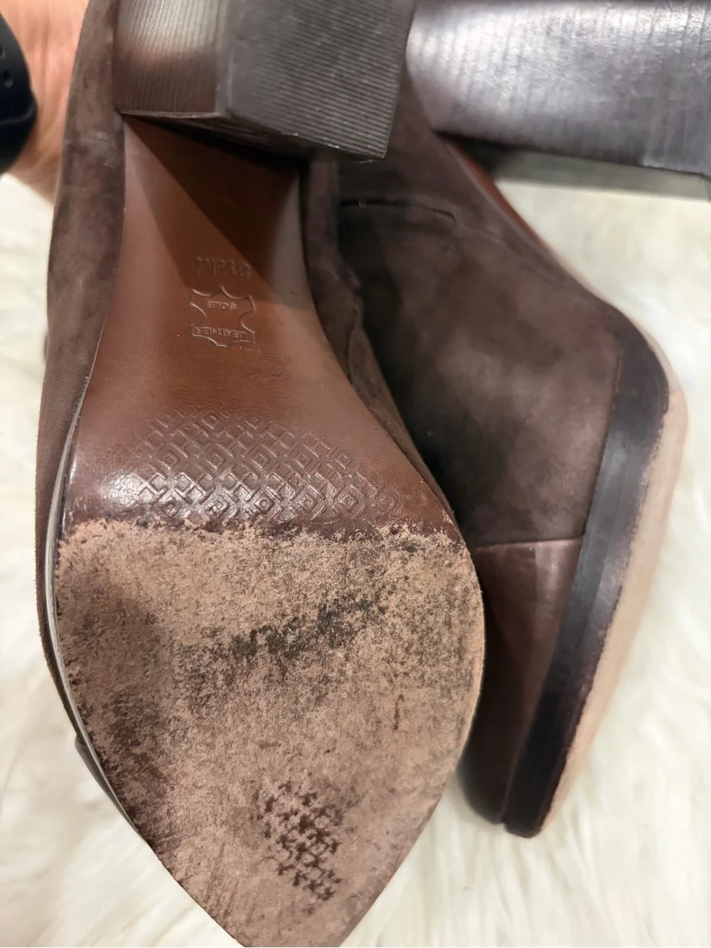 Tory Burch Dark Brown Suede Pointed Toe Ankle Booties